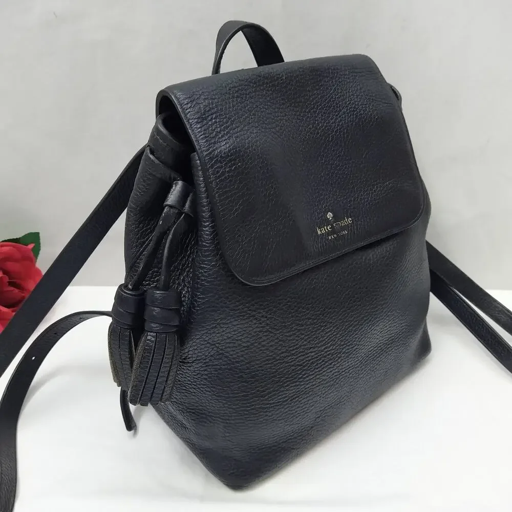 kate spade Black Leather Backpack